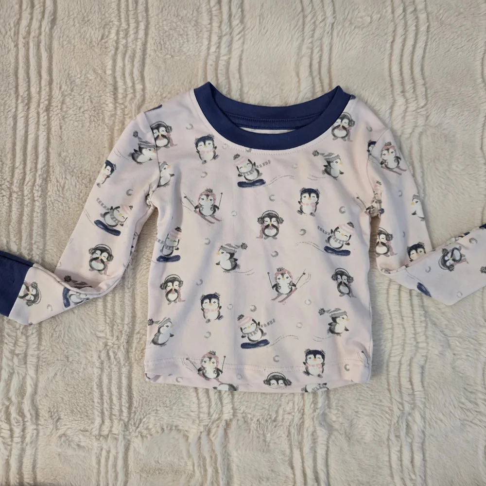 Penelope Mack Navy and Light Pink Penguin Pajama Bundle - Picture 4 of 9